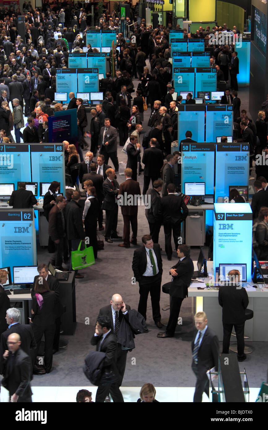 CeBIT 2010, world's largest computer expo, La société IBM dans le hall 2. République fédérale d'Allemagne, Hanovre, Basse-Saxe Banque D'Images