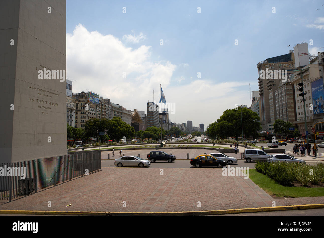 Plaza de la Republica et ave 9 de julio Capital Federal Buenos Aires Argentine Amérique du Sud Banque D'Images