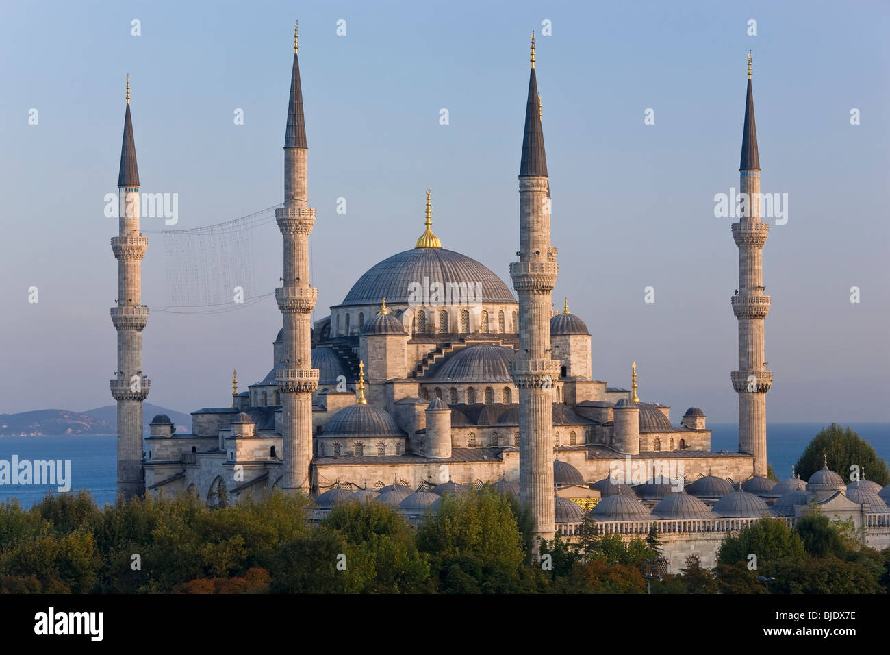 La Mosquée Bleue, la mosquée de Sultan Ahmet, 1609-1616 de Sultanahmet, Istanbul, Turquie Banque D'Images
