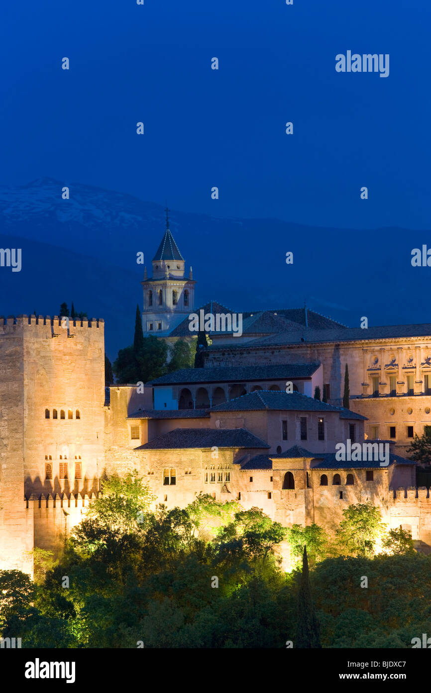 Espagne Andalousie Granada Alhambra Palace Banque D'Images