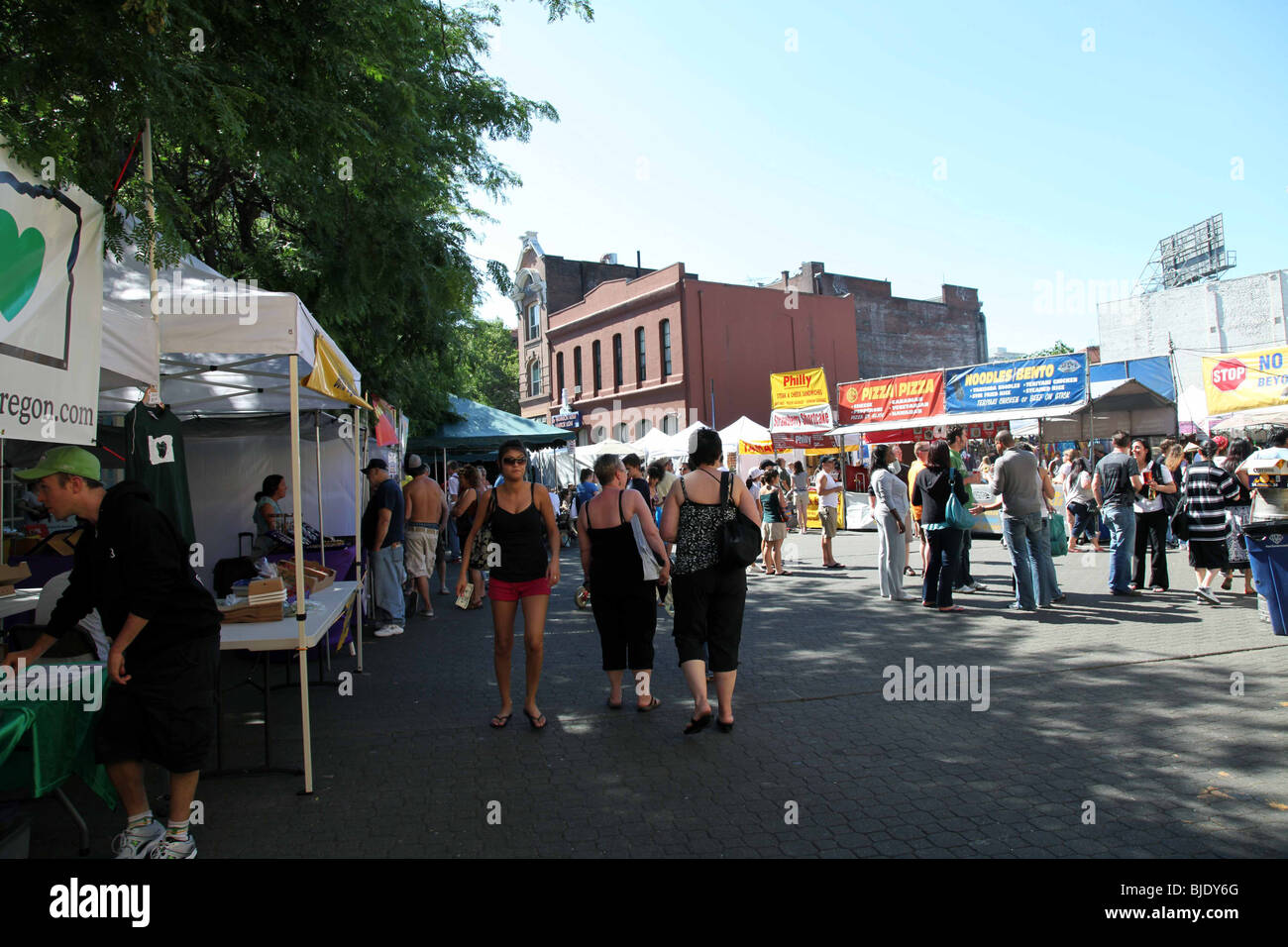 Portland Oregon Skidmore Festival communautaire et du marché Banque D'Images