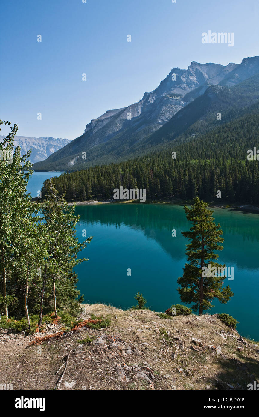Le lac Two Jack - Parc national de Banff - Alberta - Canada Banque D'Images