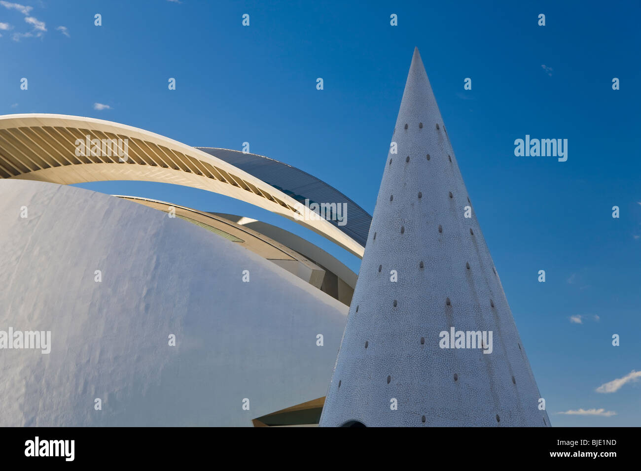 Cité des Arts et Sciences Building, un musée des sciences, planétarium, parc océanographique et Arts Centre, Valencia, Espagne Banque D'Images