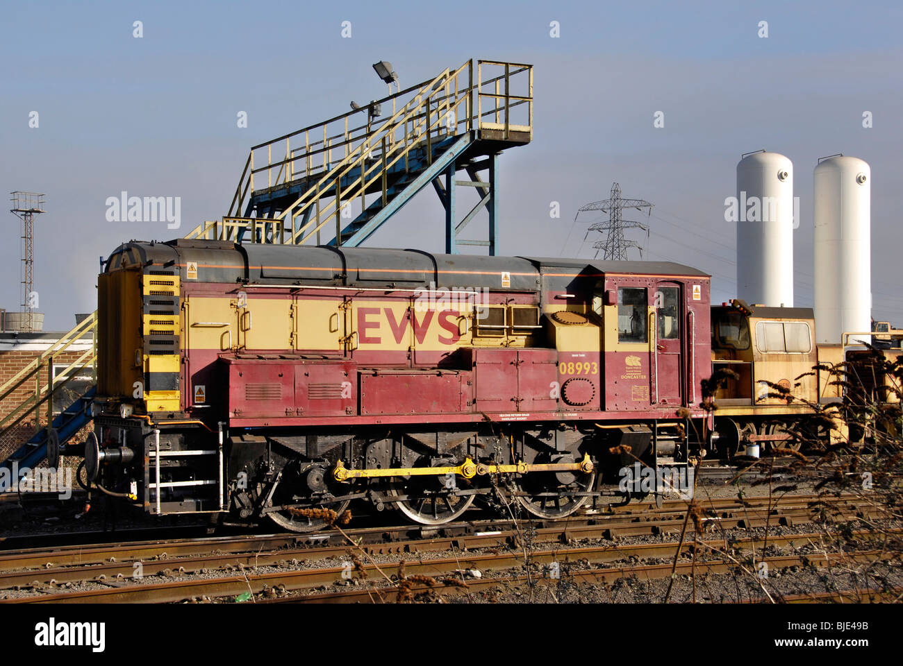 08 Locomotive locotracteur à Steelworks près Sheerness sur l'île de Sheppey, Kent, Angleterre Banque D'Images