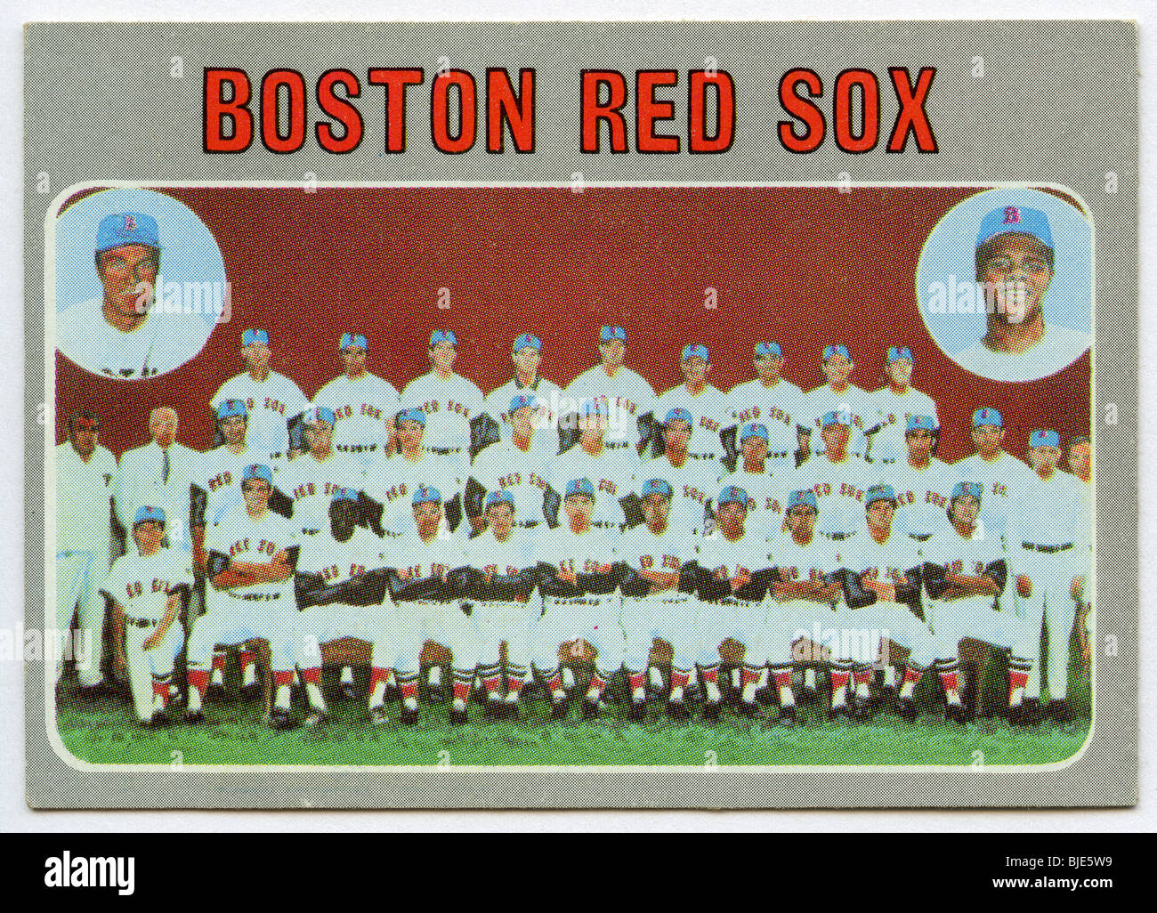 Carte de base-ball de collection - l'équipe des Boston Red Sox Banque D'Images