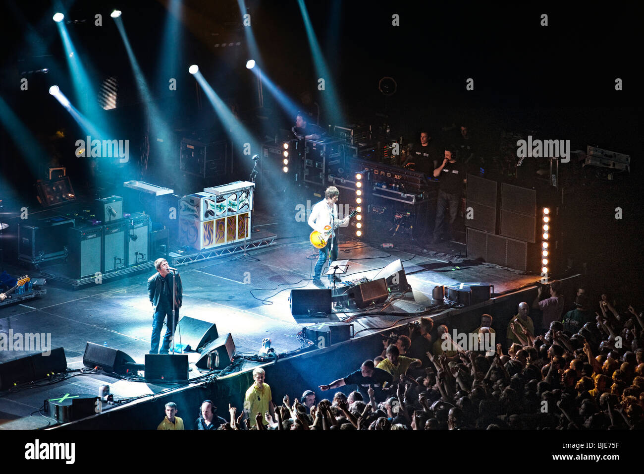 Oasis Gallagher brothers à la Sheffield Arena UK Banque D'Images