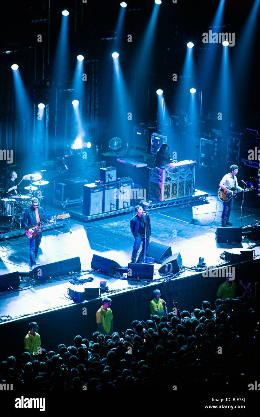 Oasis Gallagher brothers à la Sheffield Arena UK Banque D'Images