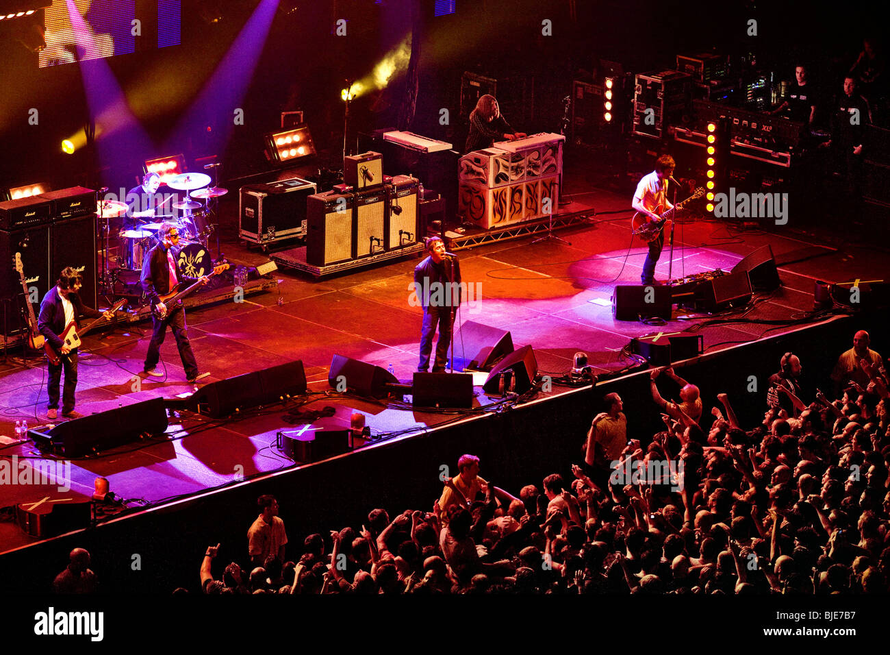 Oasis Gallagher brothers à la Sheffield Arena UK Banque D'Images