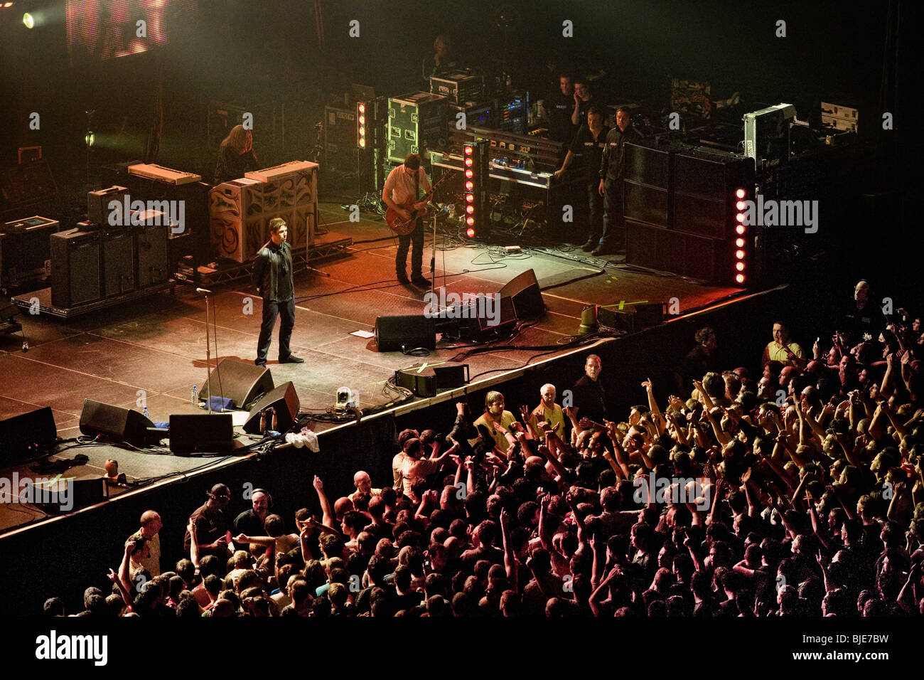 Oasis Gallagher brothers à la Sheffield Arena UK Banque D'Images