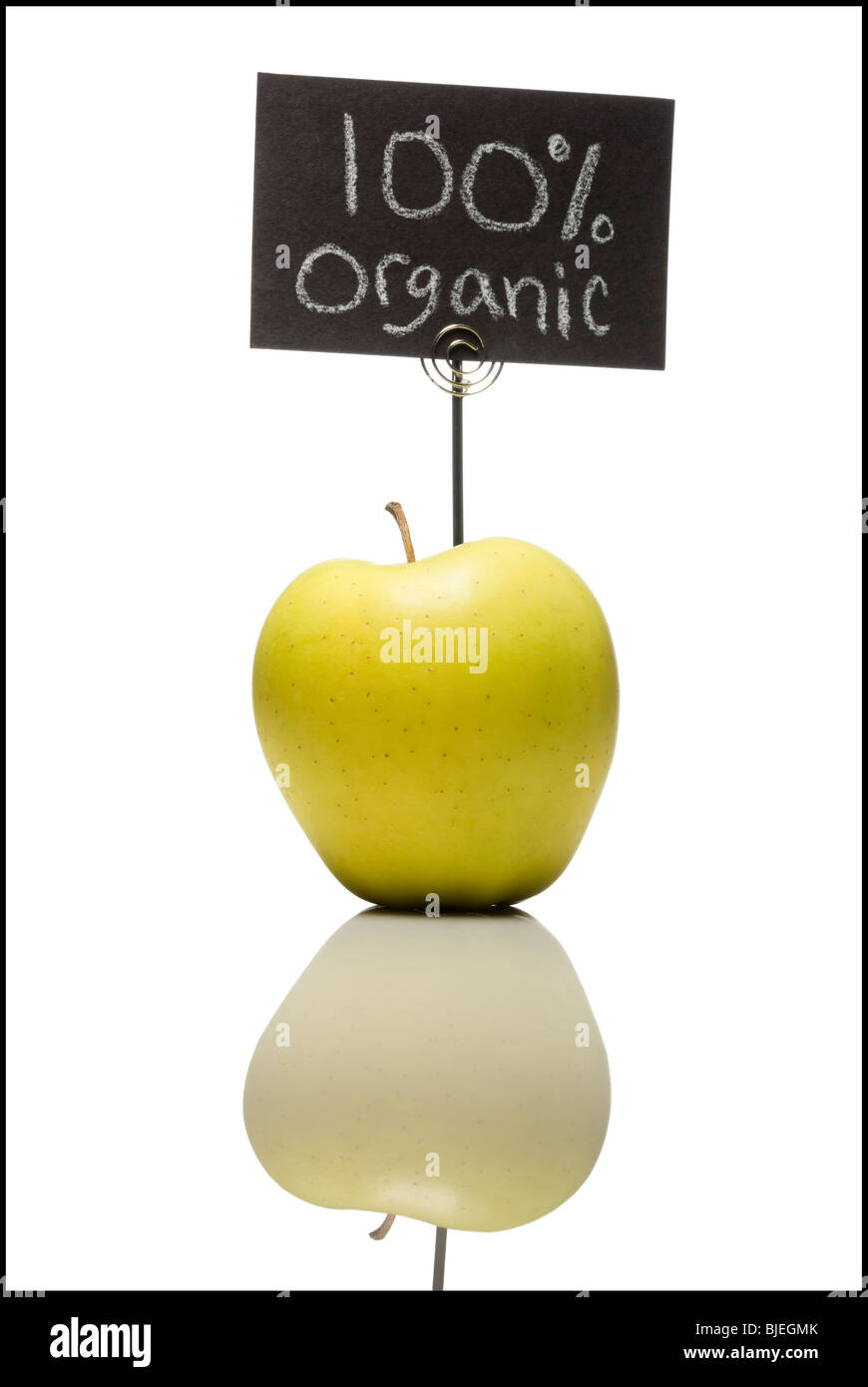 Pomme Golden delicious biologiques Banque D'Images