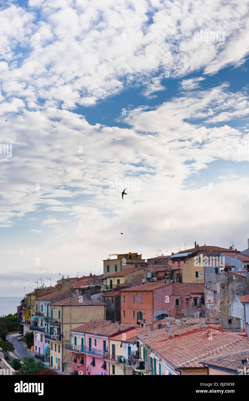 Vue panoramique de Capoliveri, Elba Island, Italy Banque D'Images