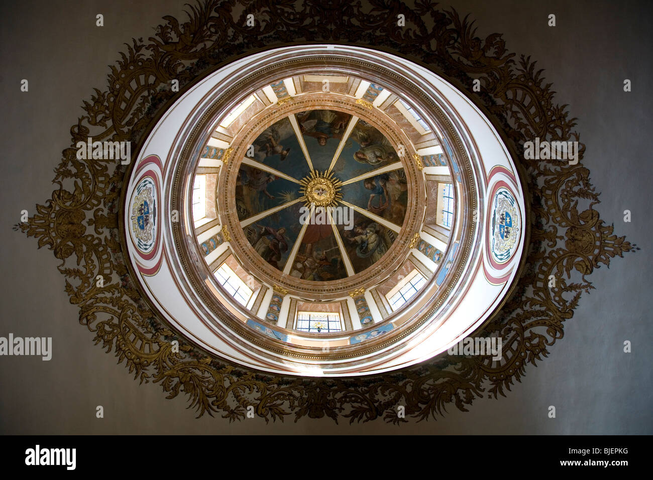 La chapelle du Saint Sacrement, plafond peint dome - Cathédrale de Tarragone - Espagne Banque D'Images