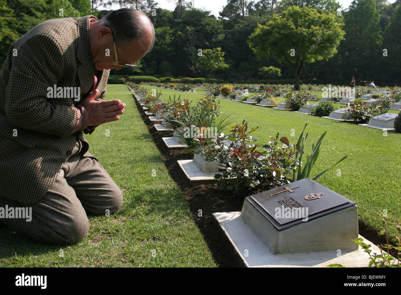 Cimetière de guerre du Commonwealth, Yokohama, Japon. Banque D'Images