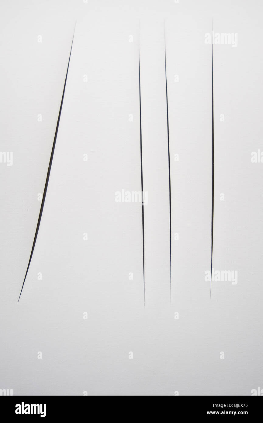 Art, Concetto Spaziale, attentes, Lucio Fontana Banque D'Images
