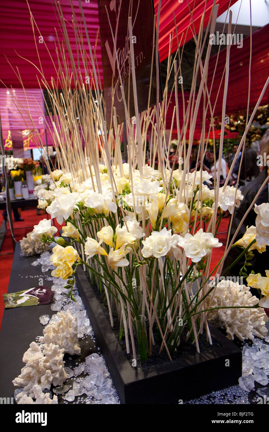 Fleurs bouquet de fleurs blanc bouquet frais fleuriste créatif style beauté Banque D'Images