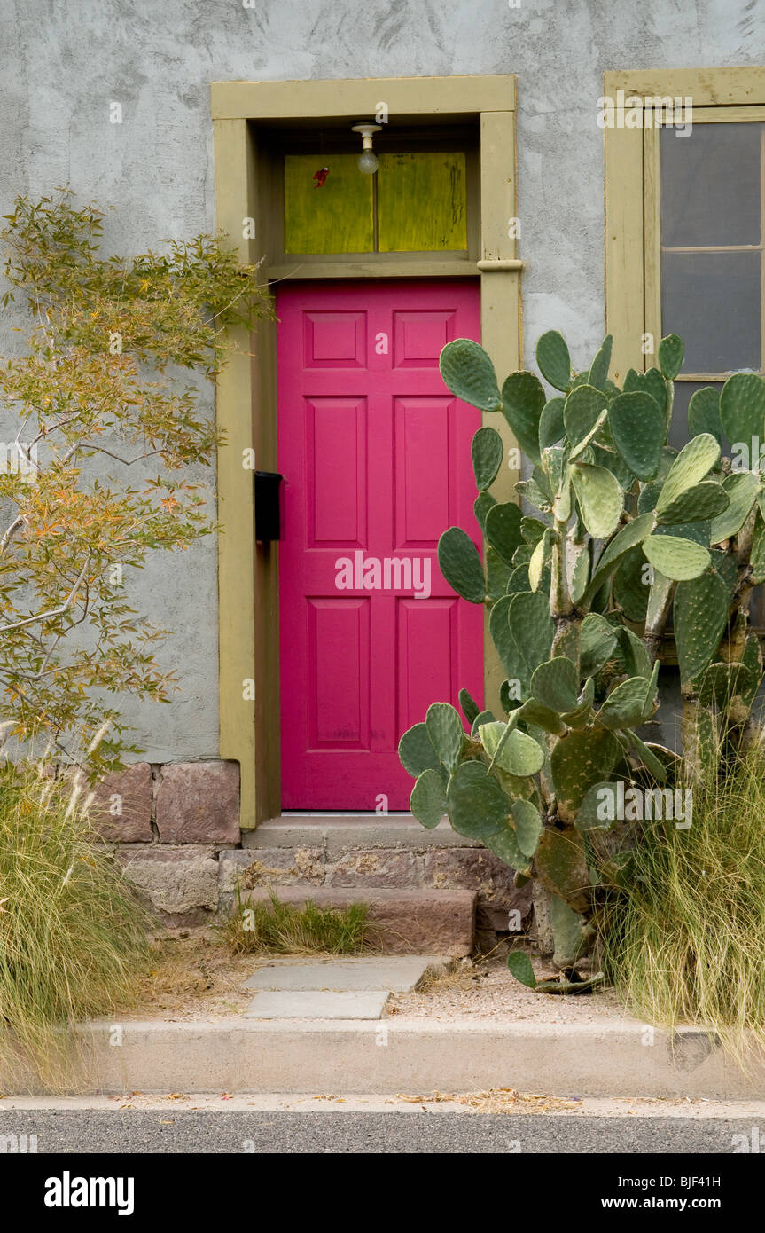 Porte rose à Tucson Banque D'Images