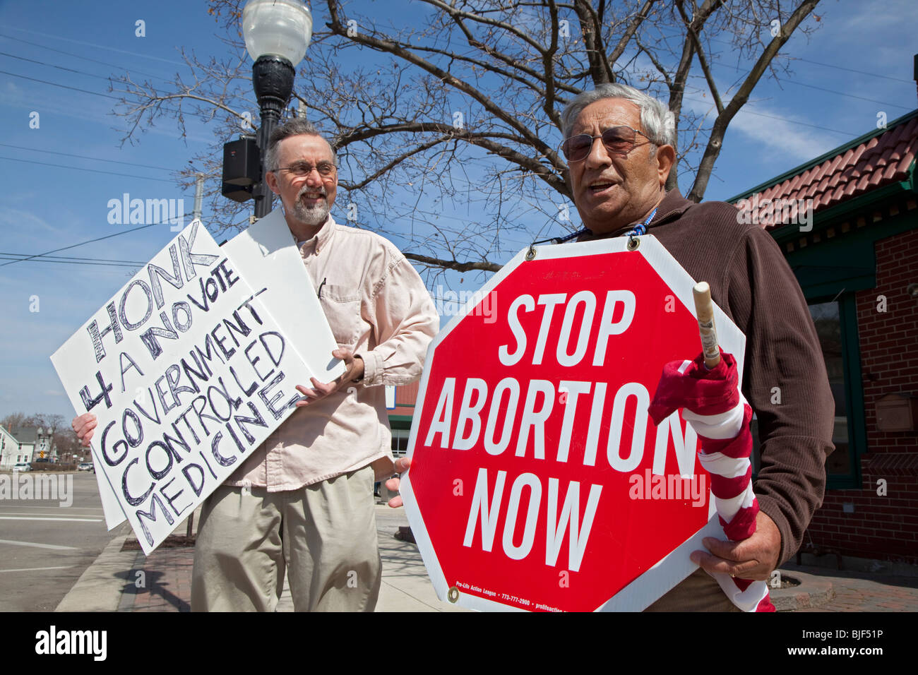 Les opposants à l'avortement du Bureau du Congrès de piquetage Banque D'Images