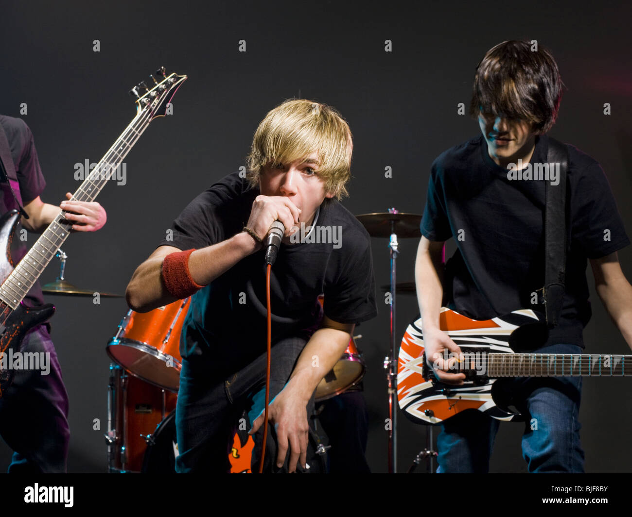 Teenage rock band Banque D'Images