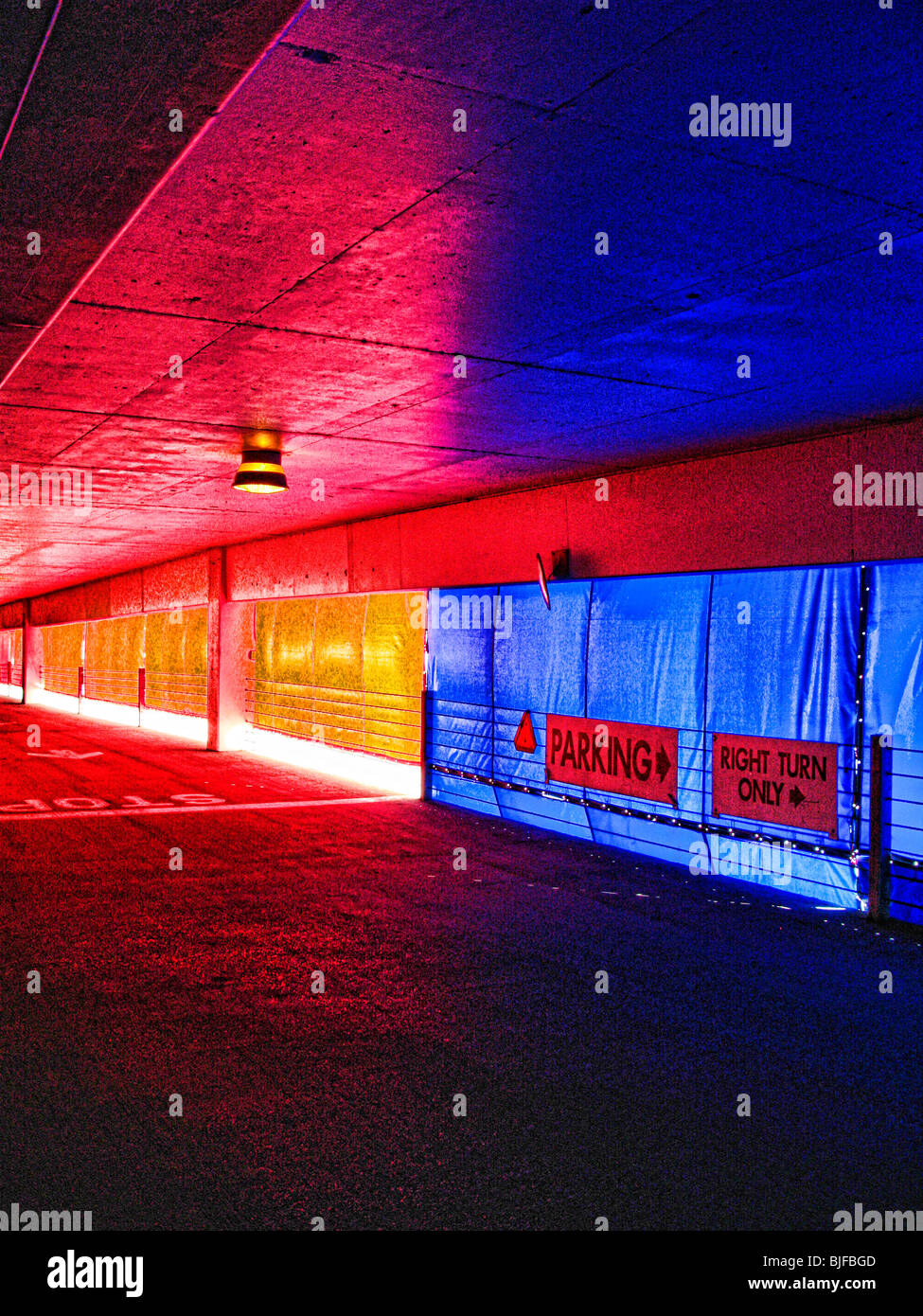 Garage Parking abstrait coloré Banque D'Images