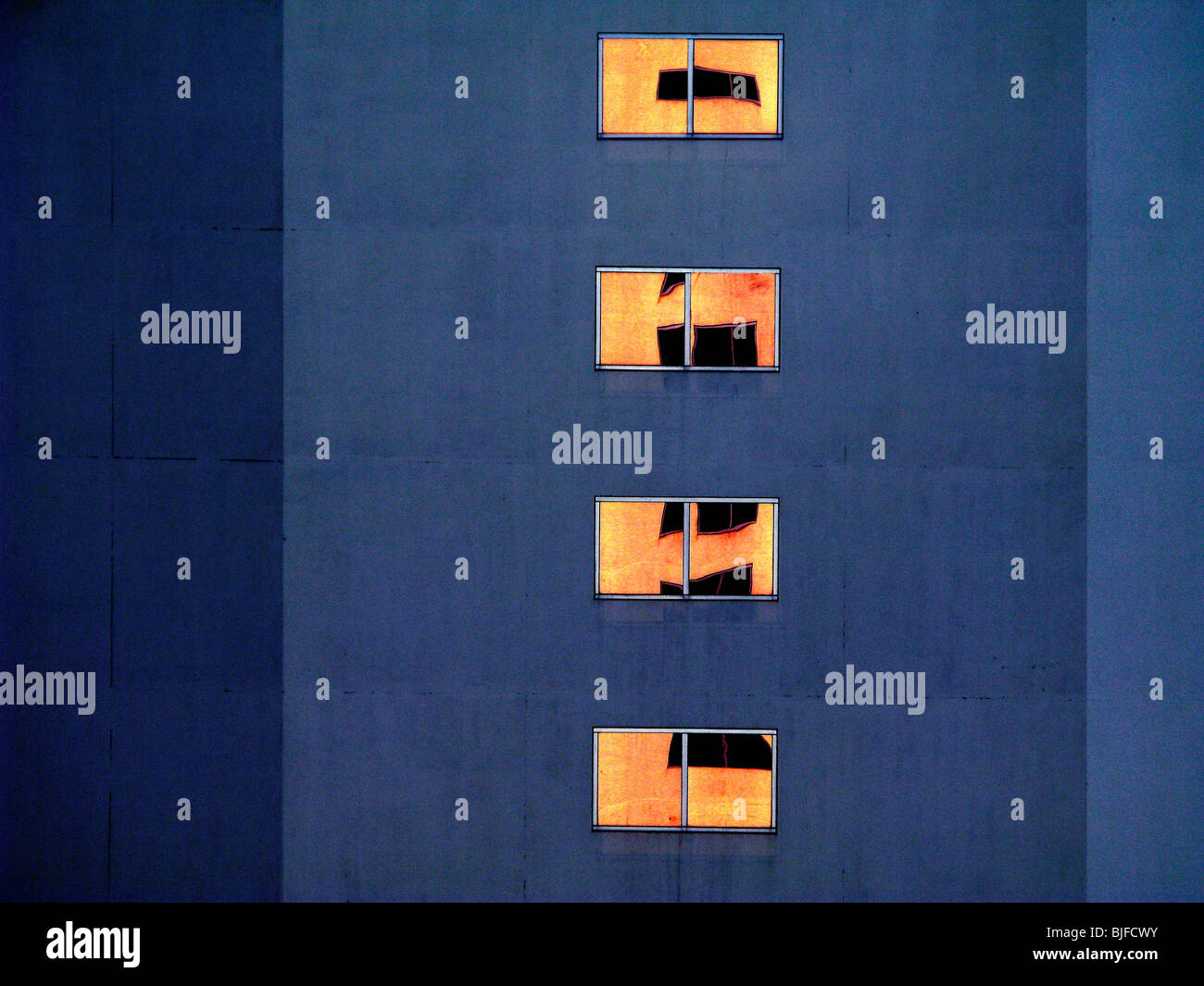 Hi-Rise windows Banque D'Images