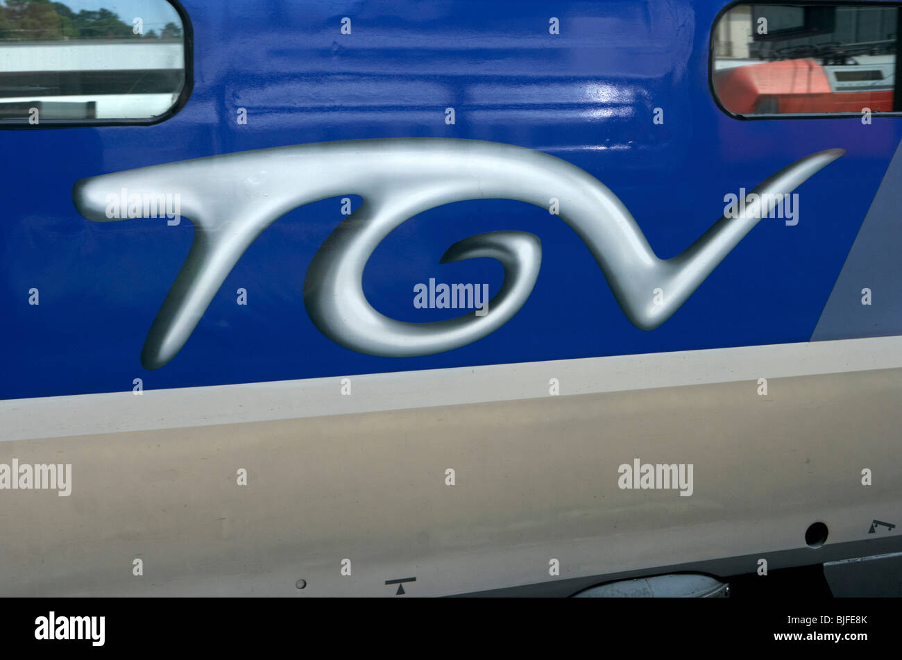 Logo sur un TGV, Paris, France Banque D'Images