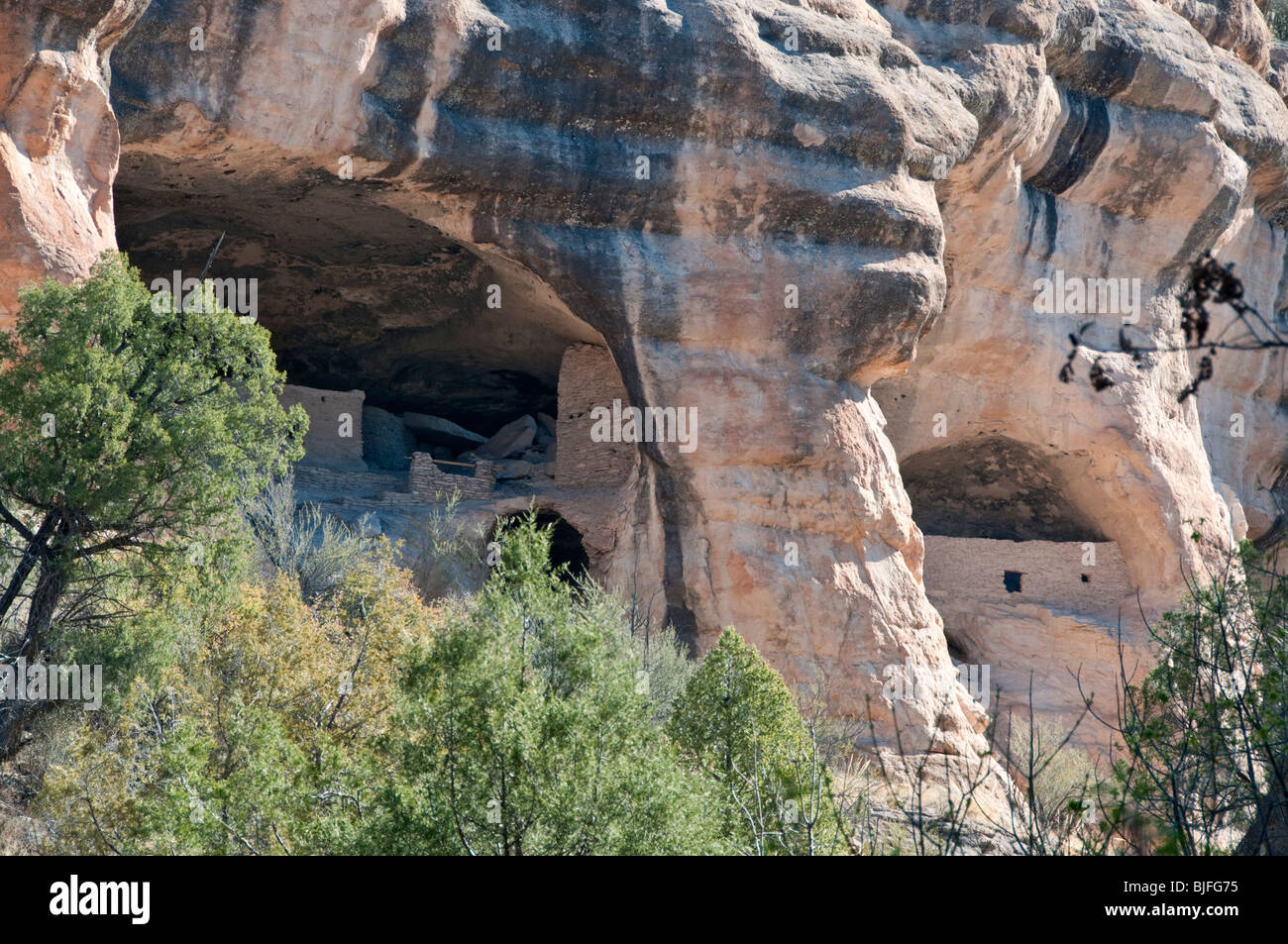 Nouveau Mexique, Gila Cliff dwellings National Monument Banque D'Images