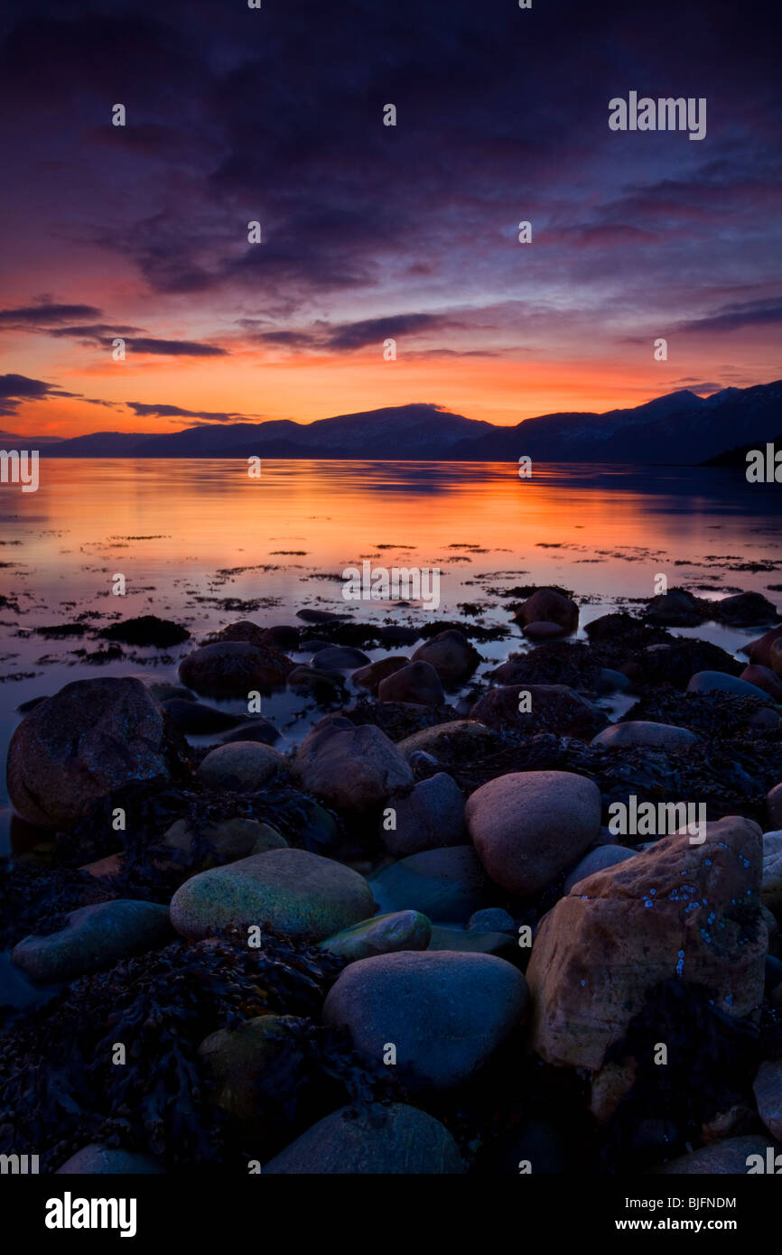 Le Loch Linnhe Coucher du Soleil Banque D'Images