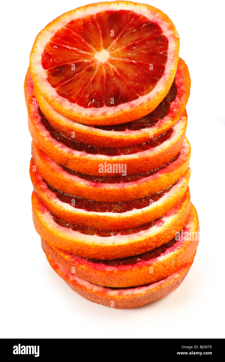 Les tranches d'orange sanguine Banque D'Images