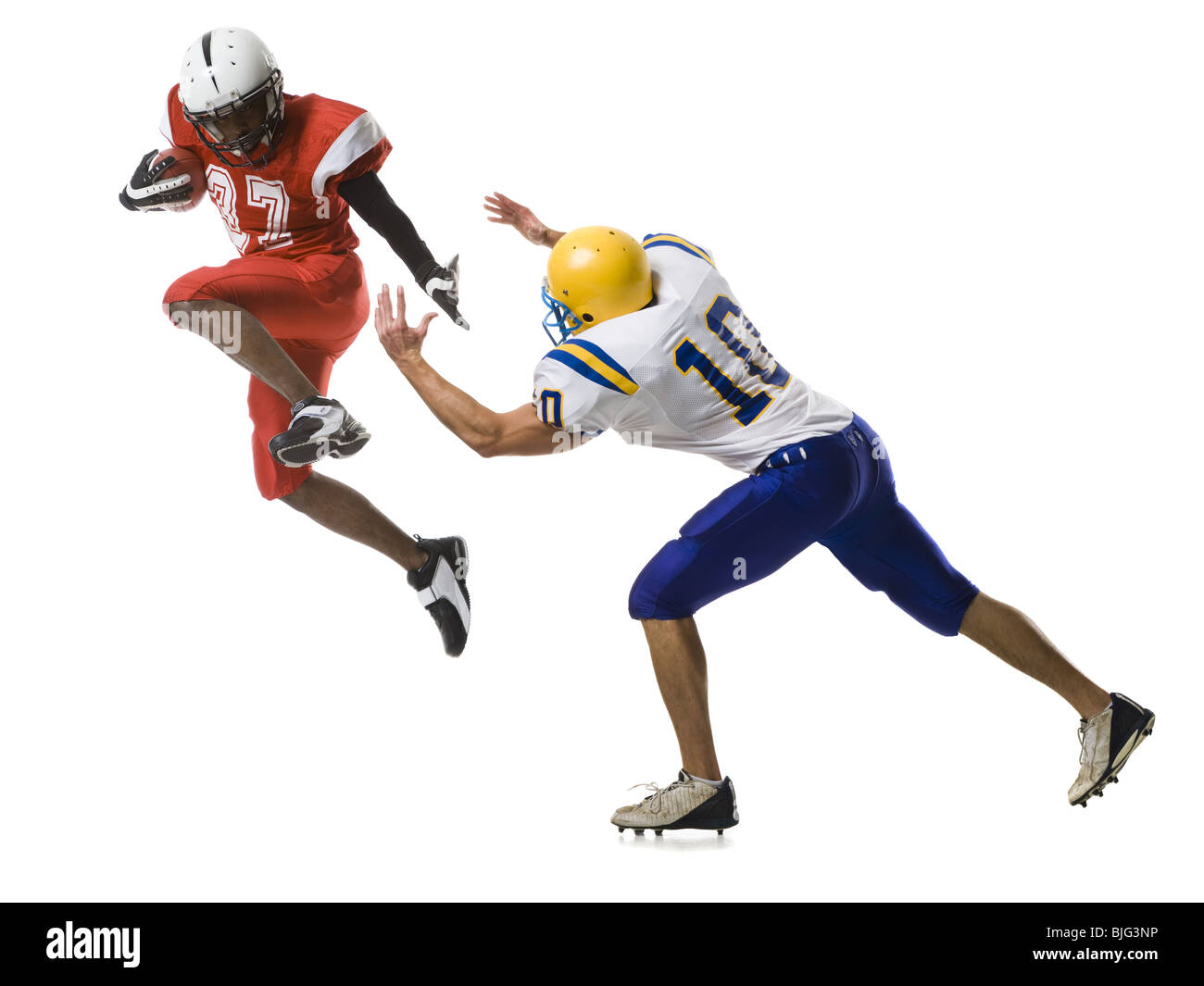 Deux joueurs de football Banque D'Images