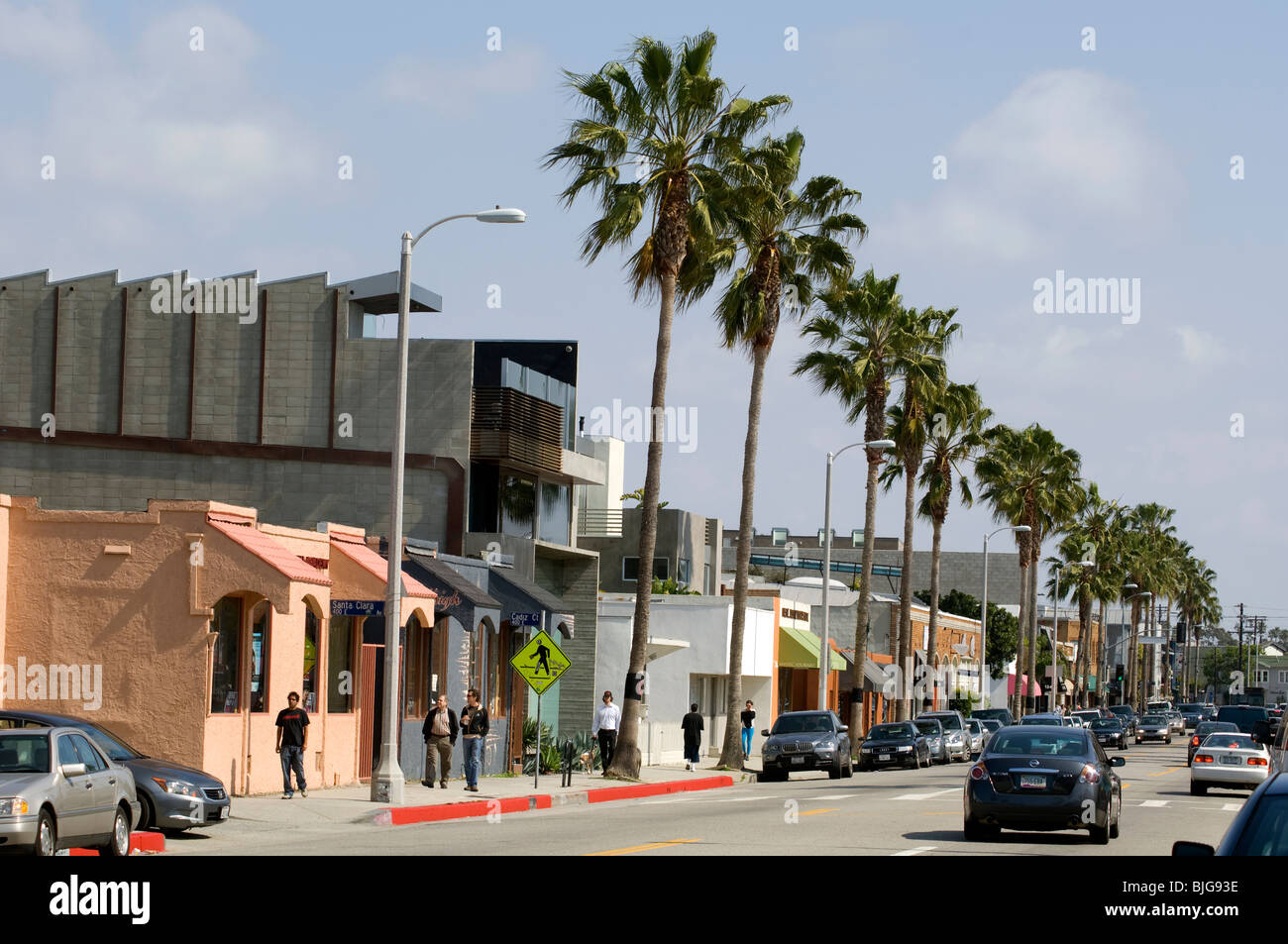 Abbot Kinney Boulevard à Venice, Californie Banque D'Images