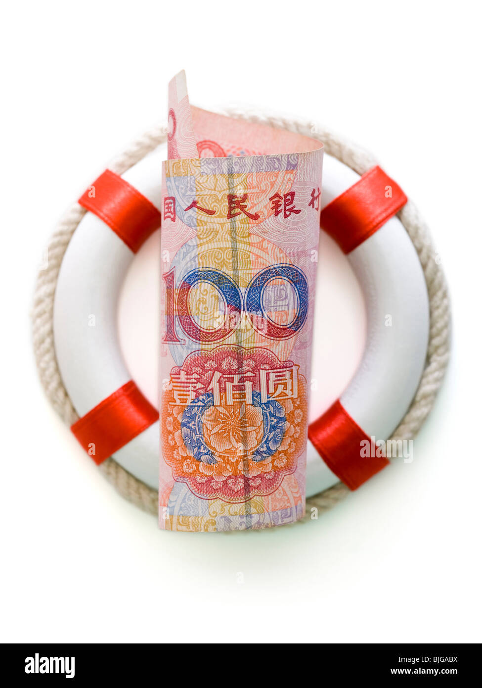 Yuan chinois dans un conservateur de vie Banque D'Images