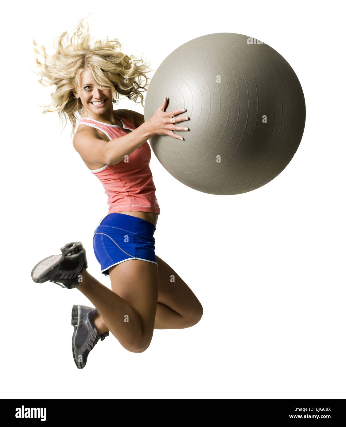 Femme en tenue de sport Banque D'Images