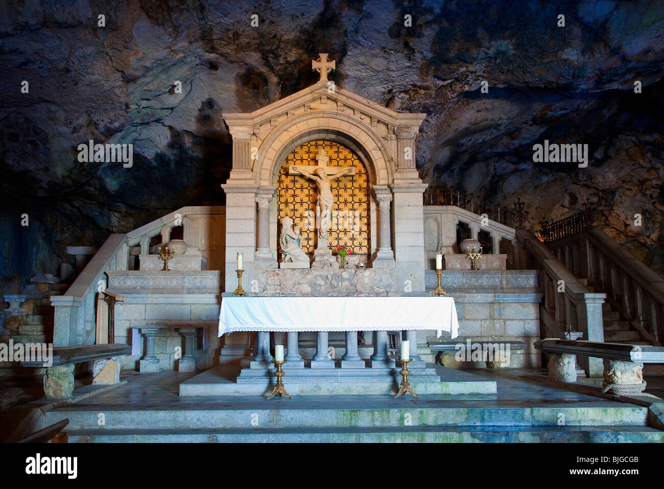 Sainte Madeleine dans la grotte de la Sainte Baume Banque D'Images