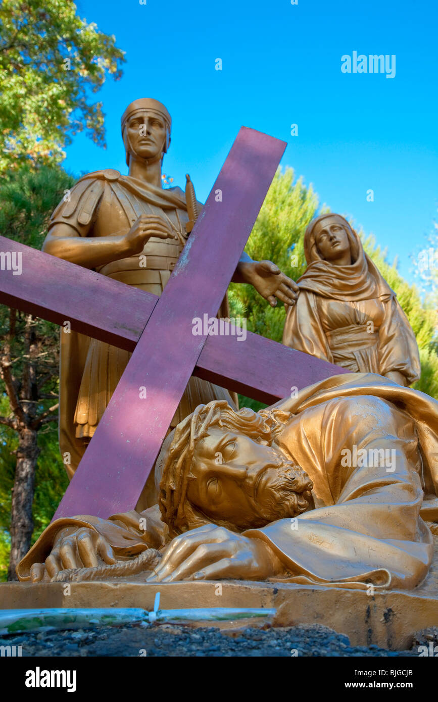 Chemin de la Croix, Lourdes Banque D'Images