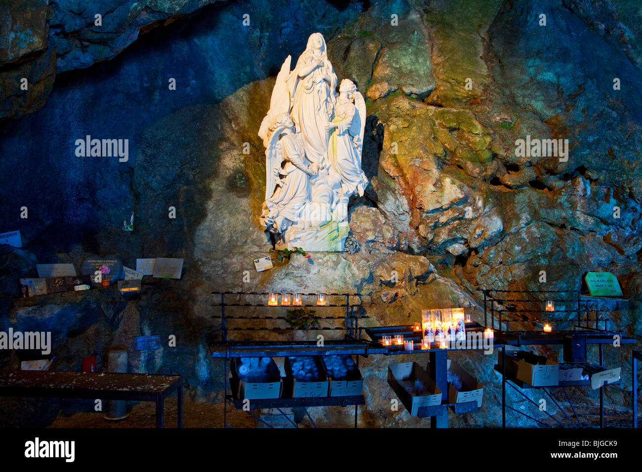 Sainte Madeleine dans la grotte de la Sainte Baume Banque D'Images