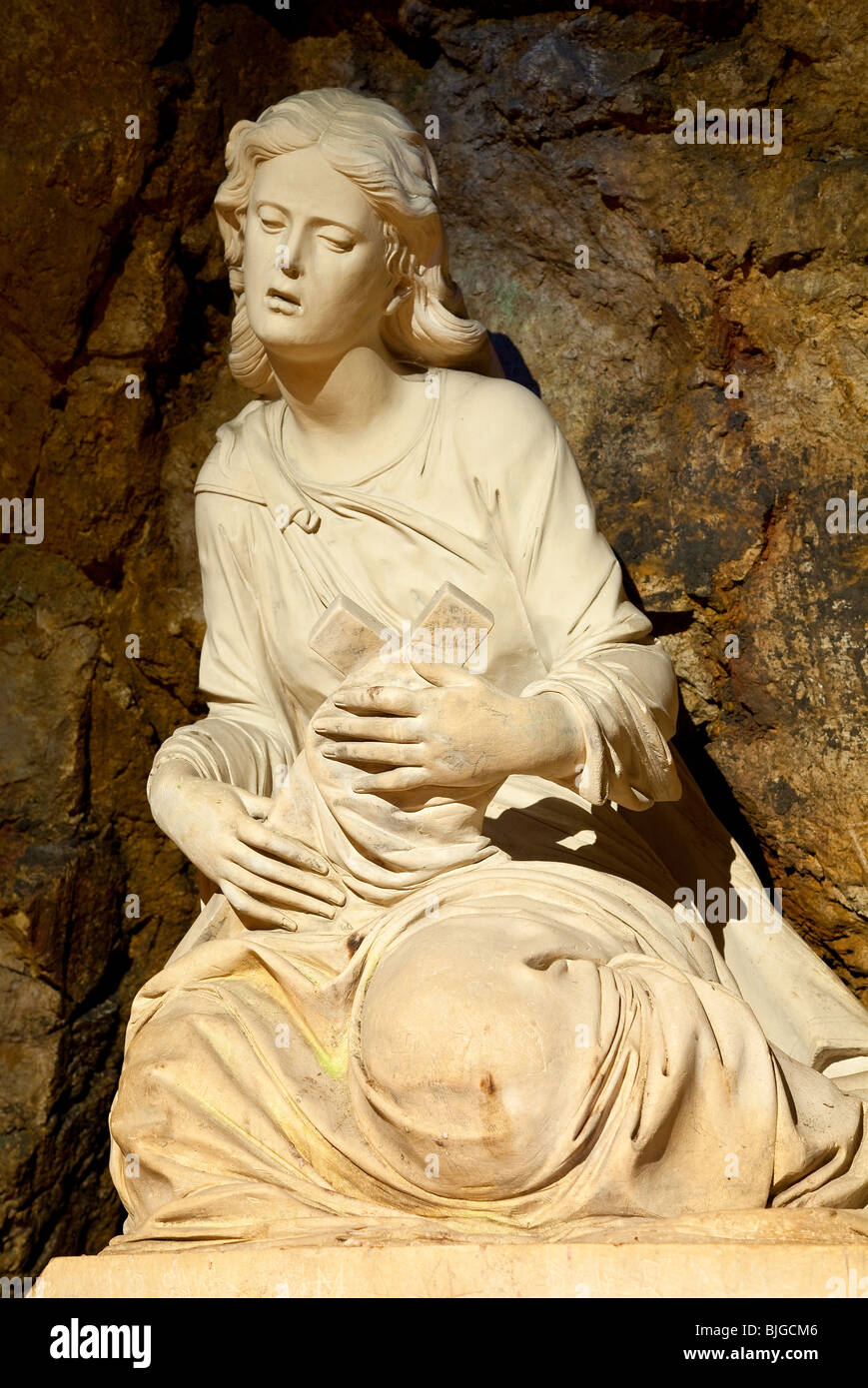 Sainte Madeleine dans la grotte de la Sainte Baume Banque D'Images