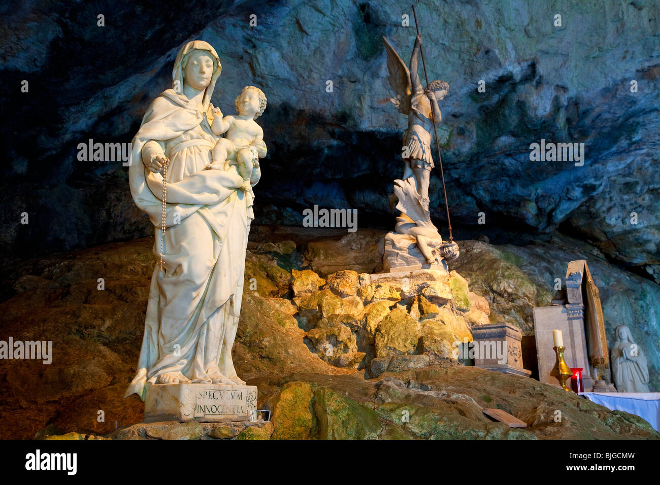 Sainte Madeleine dans la grotte de la Sainte Baume Banque D'Images