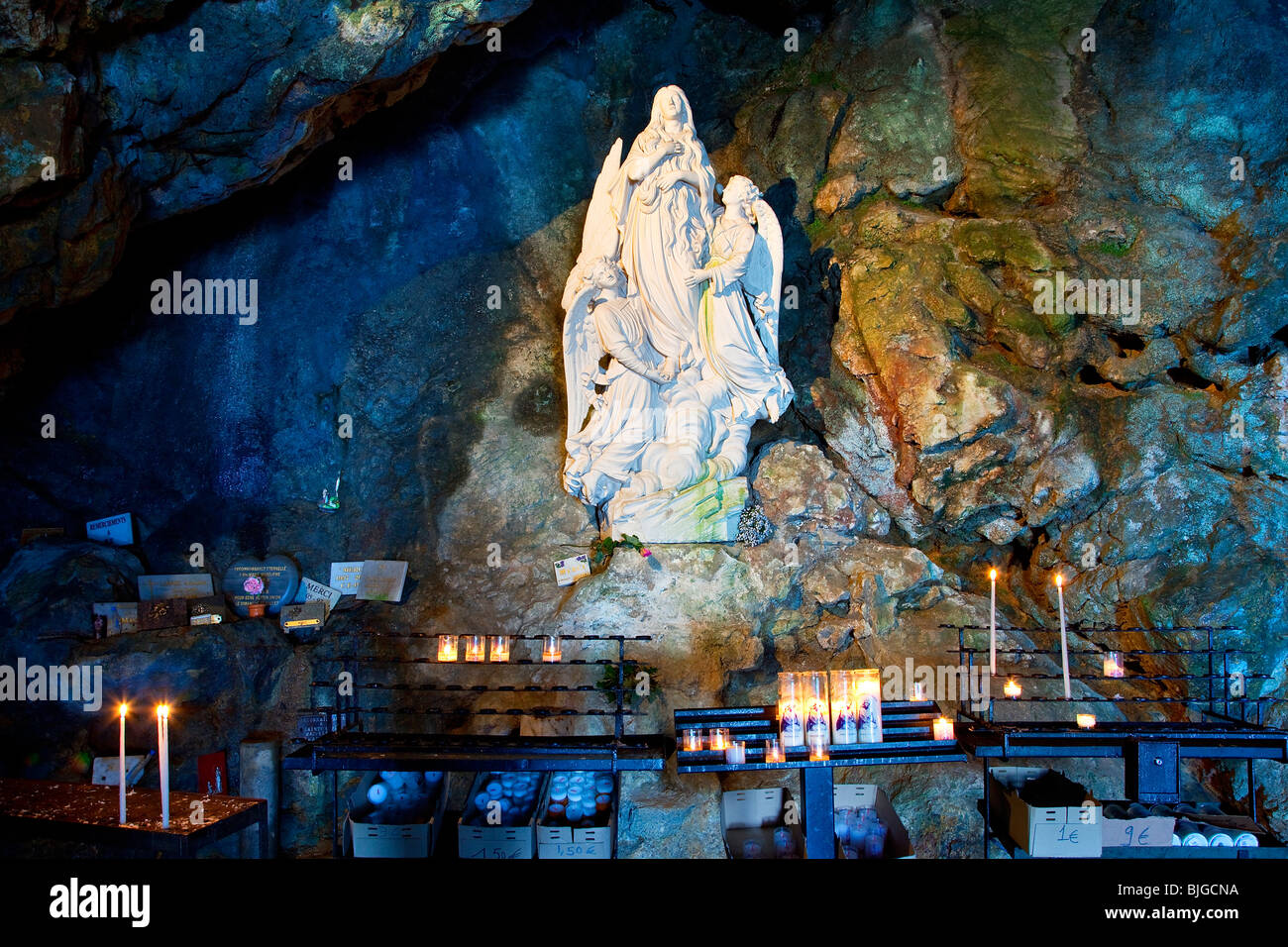 Sainte Madeleine dans la grotte de la Sainte Baume Banque D'Images