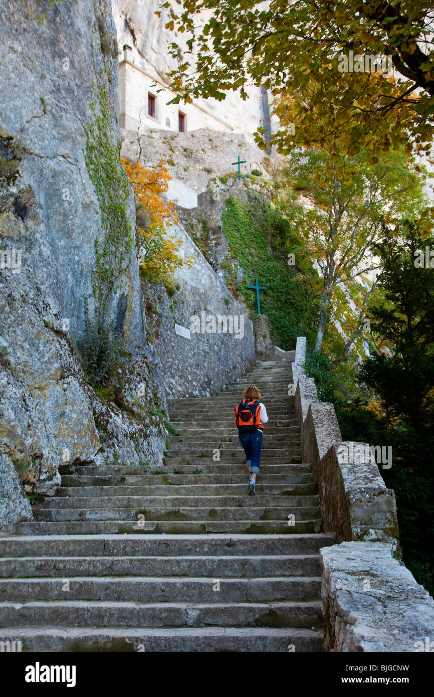 Sainte Madeleine dans la grotte de la Sainte Baume Banque D'Images