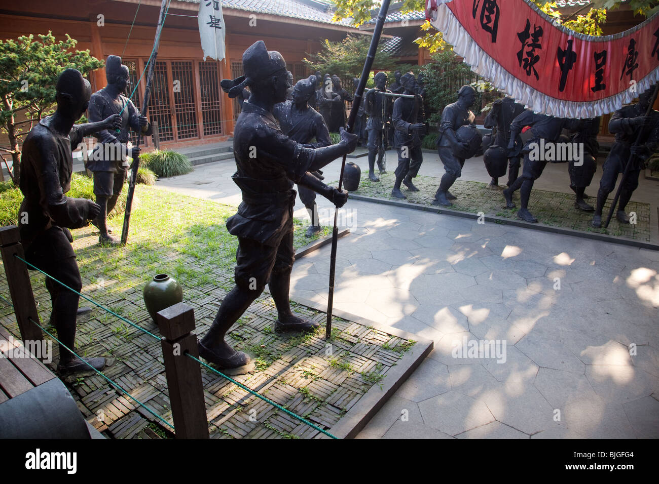 Soldat de statues dans Xi Hu, Lac de l'Ouest, à Hangzhou, Chine Banque D'Images