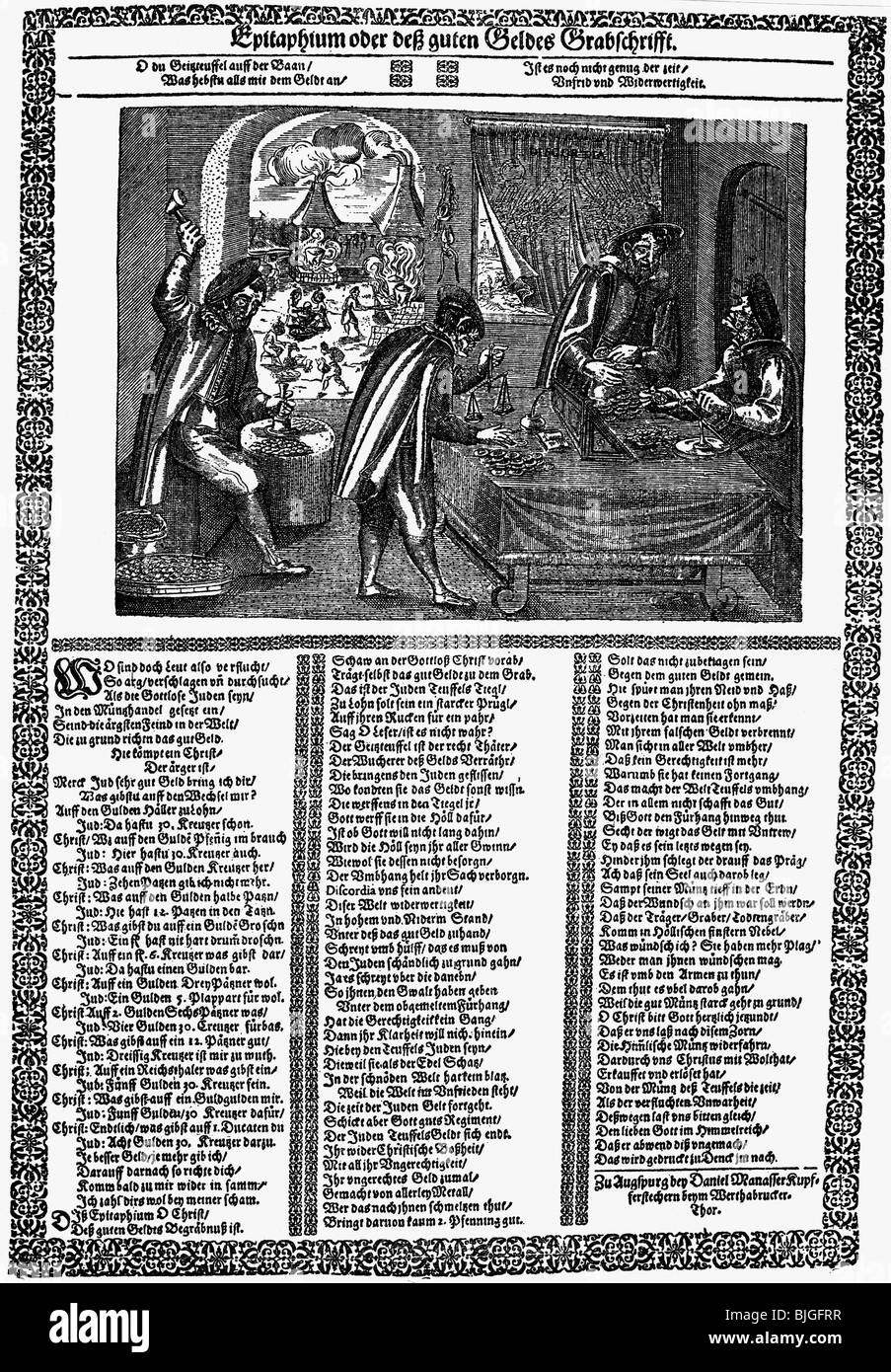 Argent / finance, contrefaçon, dépliant contre le sous-sol de pièce de monnaie, Allemagne, 1621 - 1623, , Banque D'Images