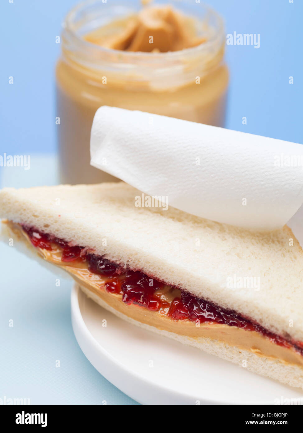 Peanut butter and jelly sandwich - Banque D'Images