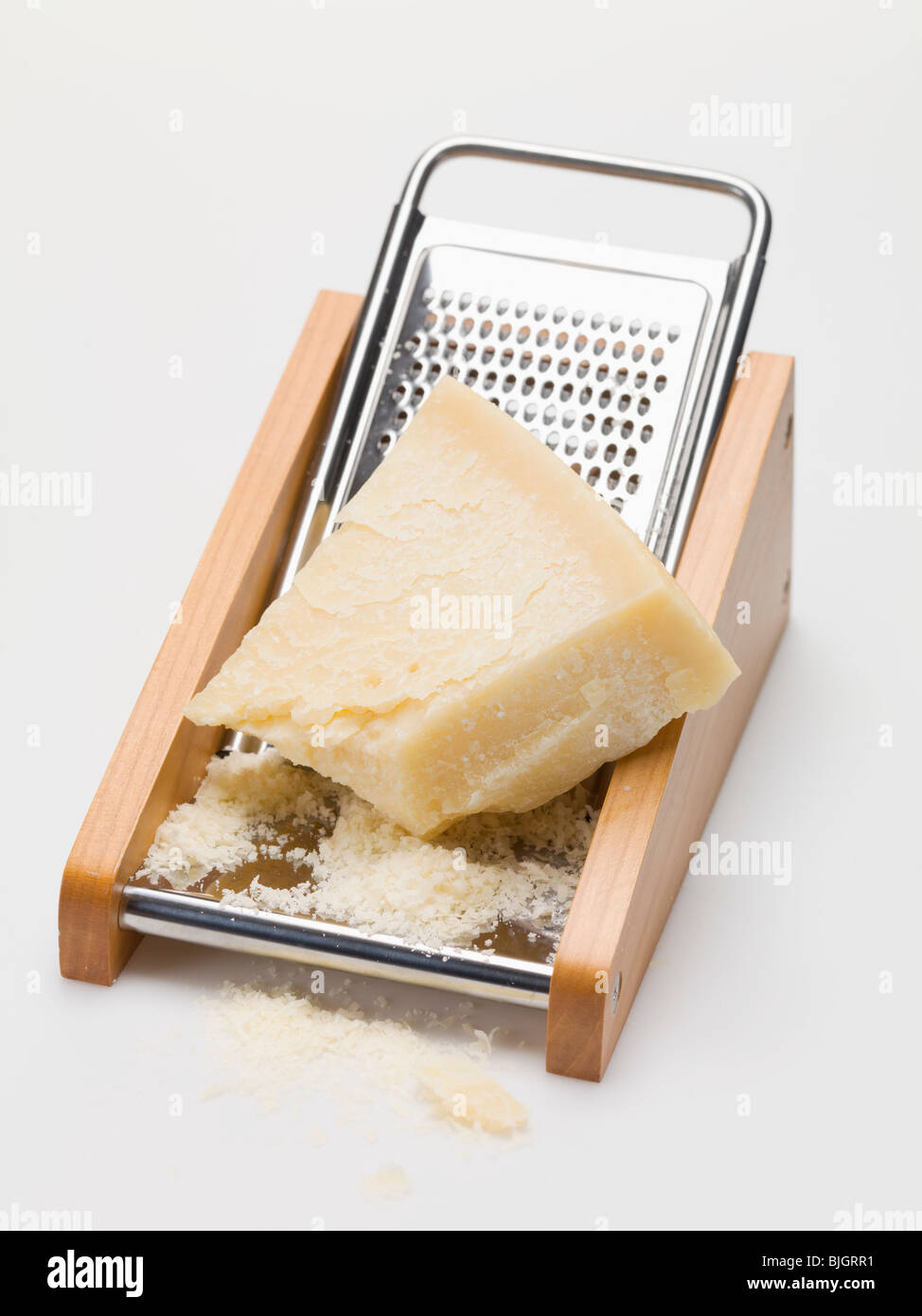 Sur le parmesan râpe à fromage - Banque D'Images