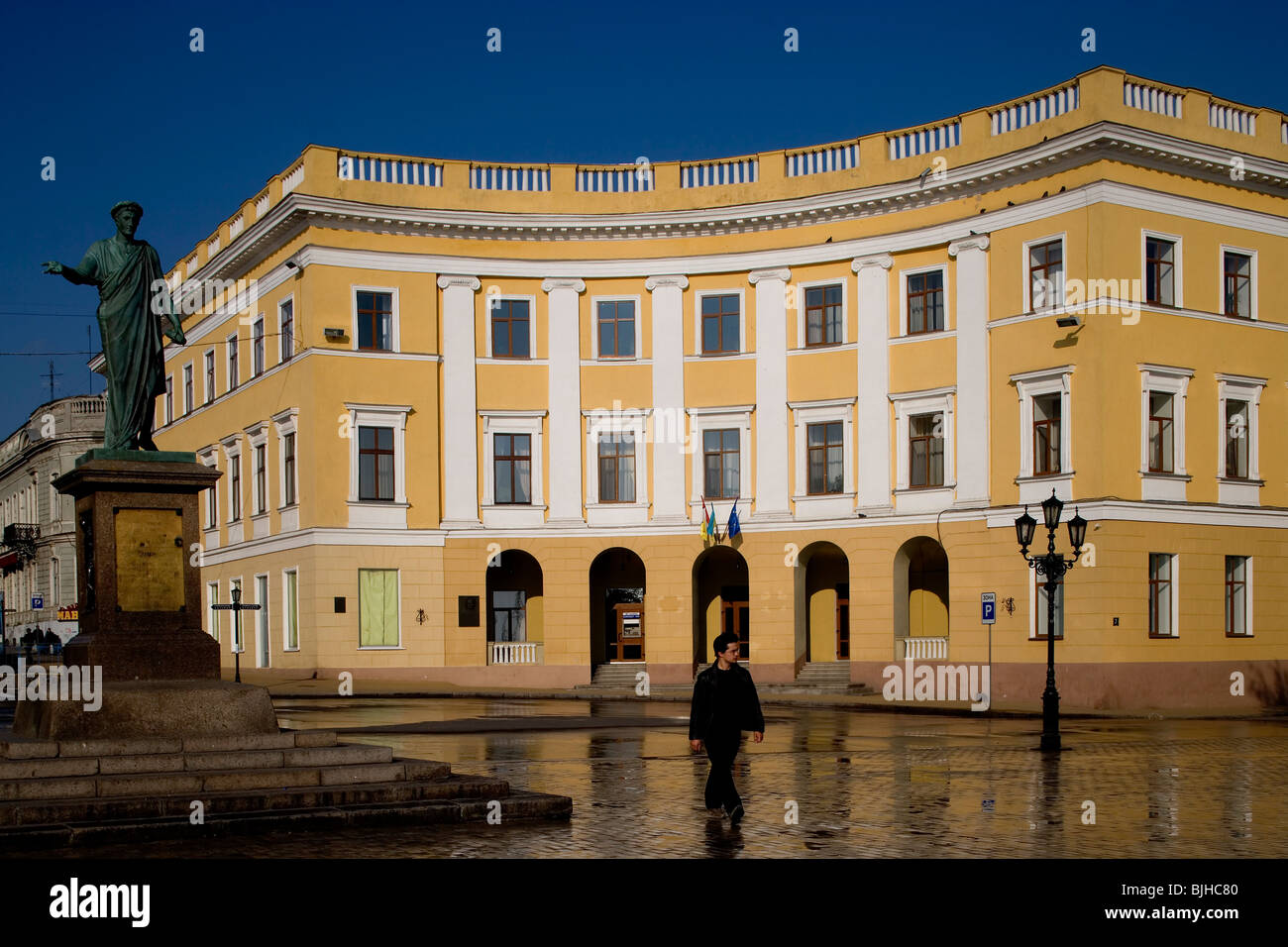 L'Ukraine, Odessa,Monument au duc de Richelieu boulevard Primorski,A. Banque D'Images