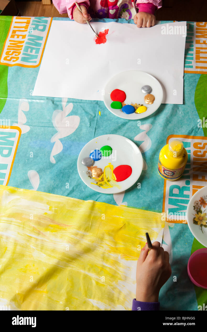 La peinture dans les jardins d'enfants Banque D'Images