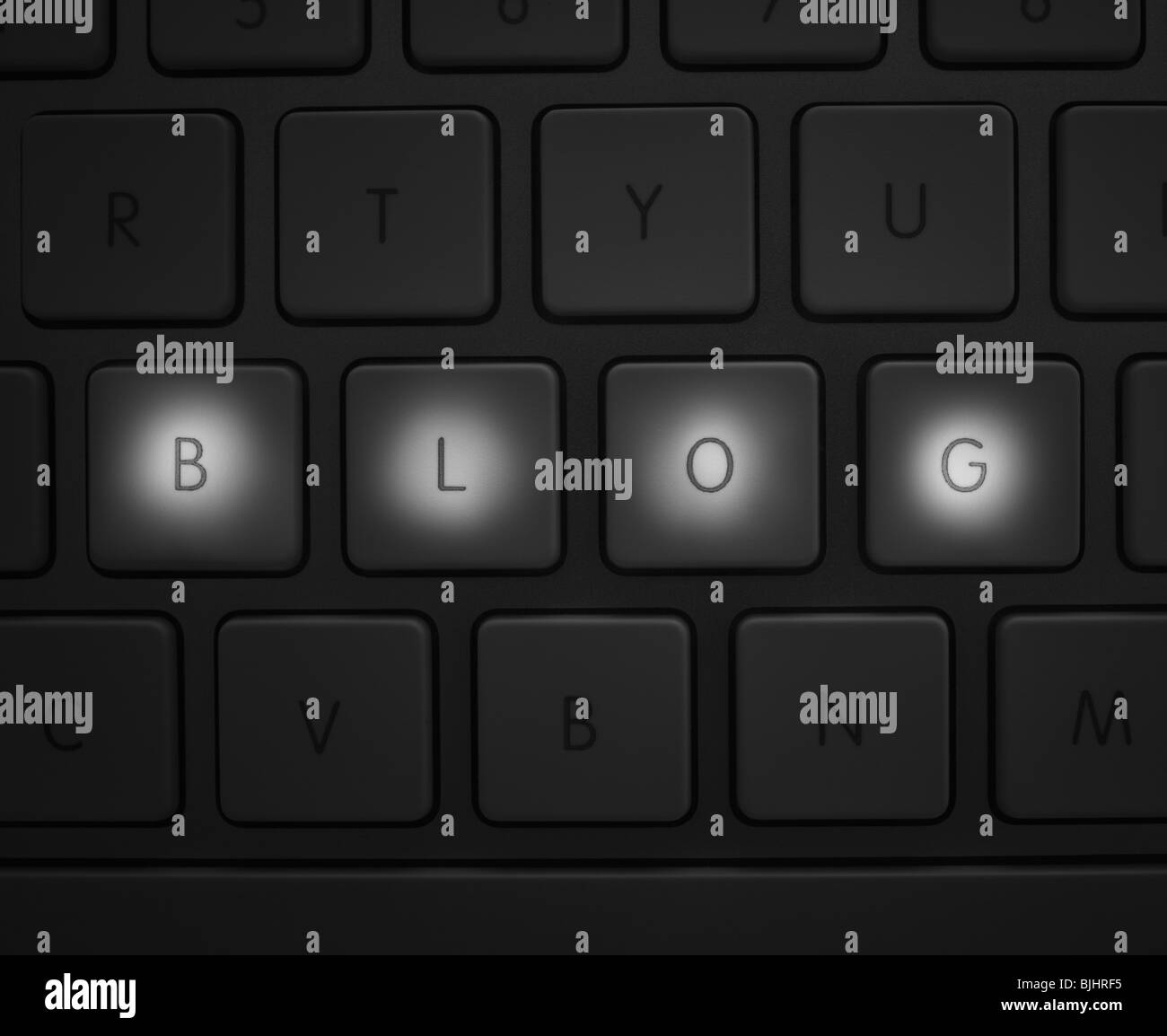 Lettre de claviers Banque d'images noir et blanc - Alamy
