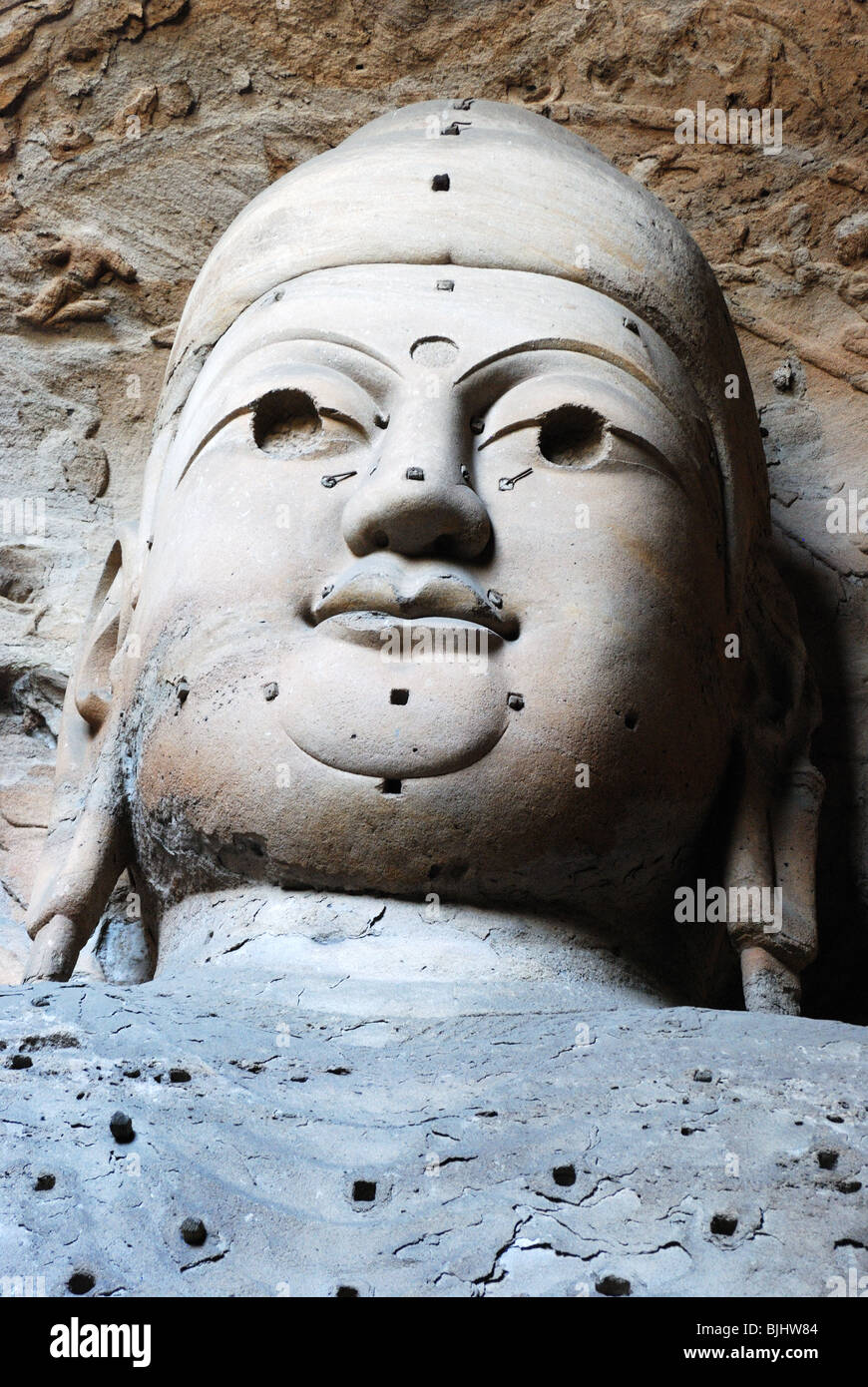 Les grottes de Yungang sont anciens temple bouddhiste grottes près de la ville de Datong dans la province chinoise de Shanxi. Banque D'Images