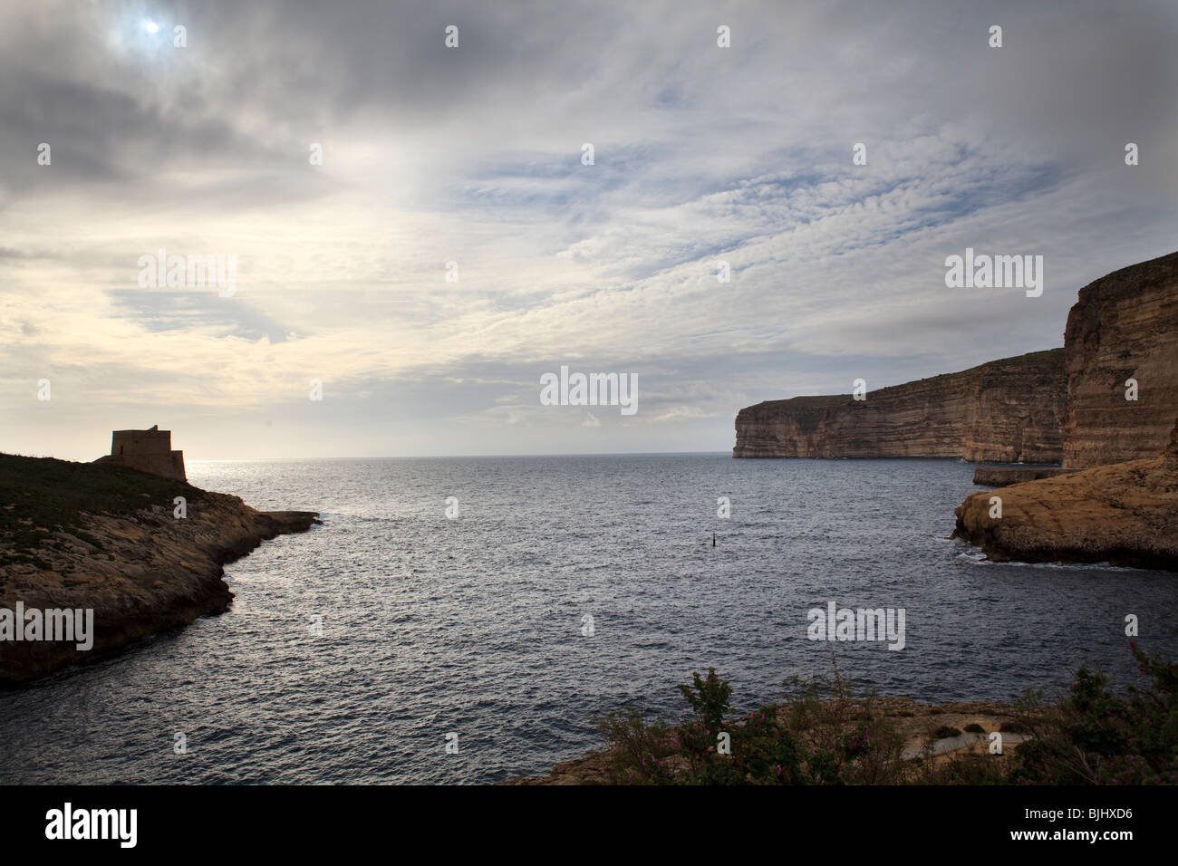 Xlendi Bay, Gozo, Malte Banque D'Images