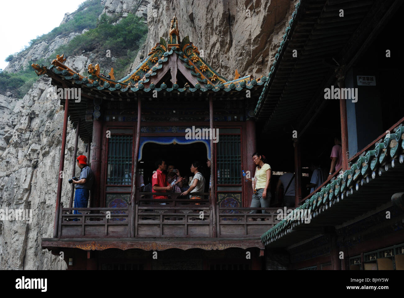 Le 'Temple' suspendus, Shanxi, en Chine. Banque D'Images
