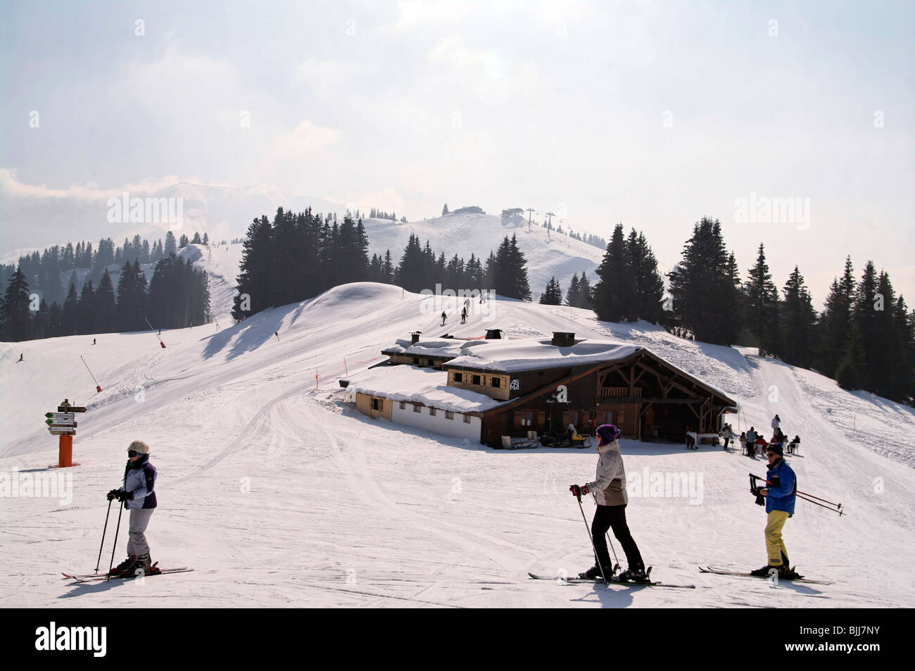 Megève : côté Rochebrune Banque D'Images